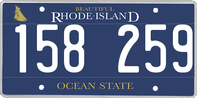 RI license plate 158259