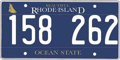 RI license plate 158262