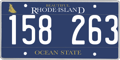 RI license plate 158263