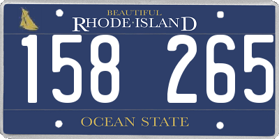 RI license plate 158265