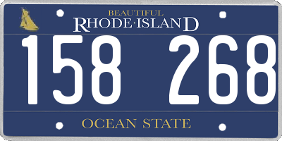 RI license plate 158268
