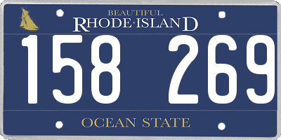 RI license plate 158269