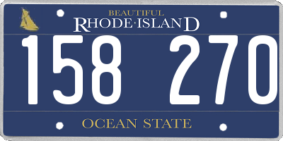 RI license plate 158270