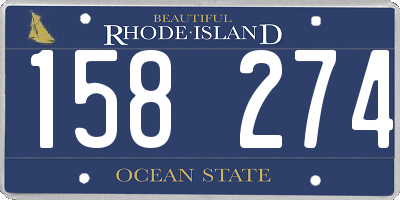 RI license plate 158274