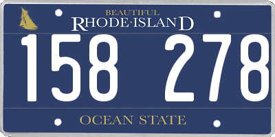 RI license plate 158278