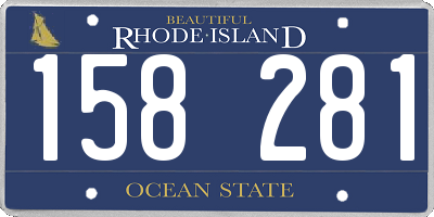 RI license plate 158281