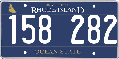 RI license plate 158282