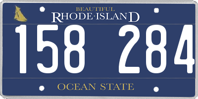 RI license plate 158284