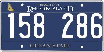 RI license plate 158286