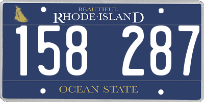 RI license plate 158287