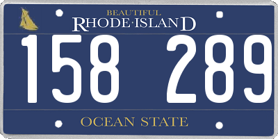 RI license plate 158289