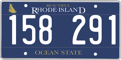 RI license plate 158291