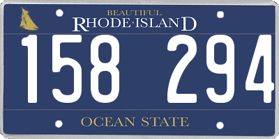 RI license plate 158294