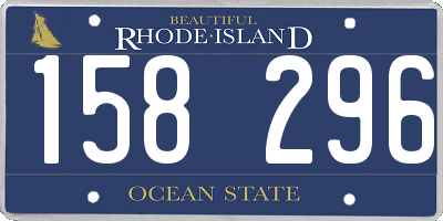 RI license plate 158296