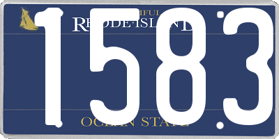 RI license plate 1583