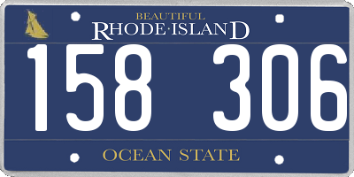 RI license plate 158306