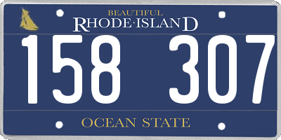 RI license plate 158307