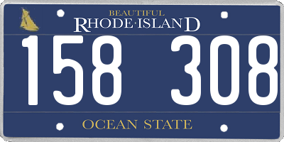 RI license plate 158308