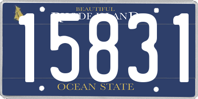 RI license plate 15831