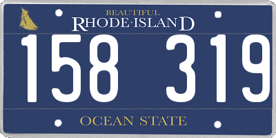 RI license plate 158319