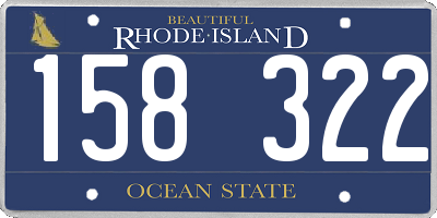 RI license plate 158322