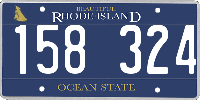 RI license plate 158324