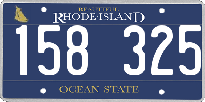 RI license plate 158325