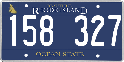 RI license plate 158327