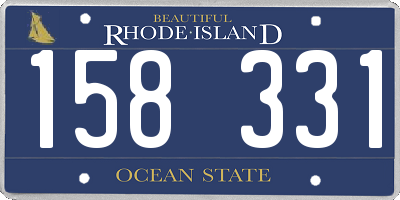 RI license plate 158331