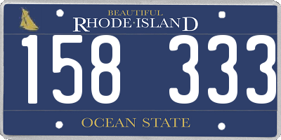 RI license plate 158333