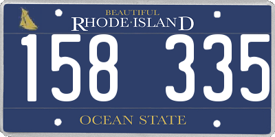 RI license plate 158335