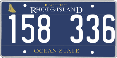 RI license plate 158336