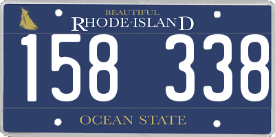 RI license plate 158338