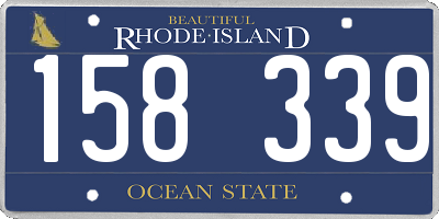 RI license plate 158339