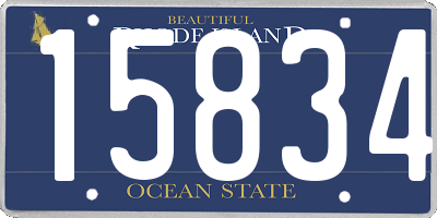 RI license plate 15834