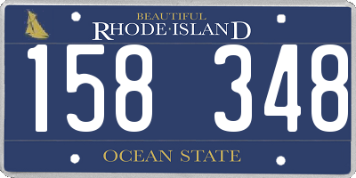 RI license plate 158348