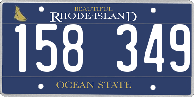 RI license plate 158349