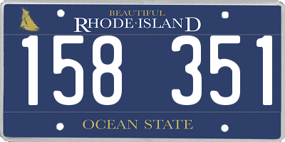 RI license plate 158351