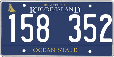 RI license plate 158352