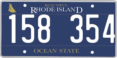 RI license plate 158354