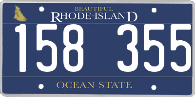 RI license plate 158355