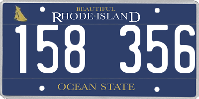 RI license plate 158356