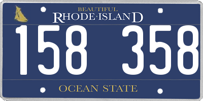 RI license plate 158358