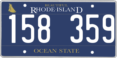 RI license plate 158359