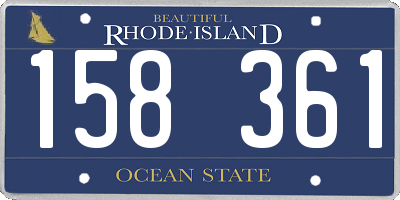 RI license plate 158361