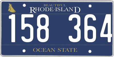 RI license plate 158364