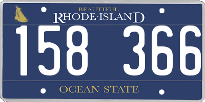 RI license plate 158366