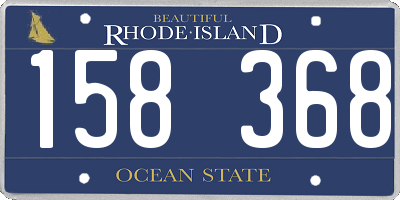 RI license plate 158368