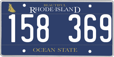 RI license plate 158369