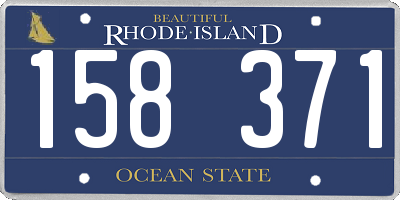 RI license plate 158371